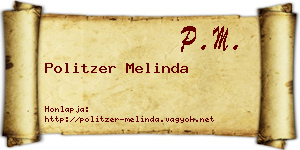 Politzer Melinda névjegykártya